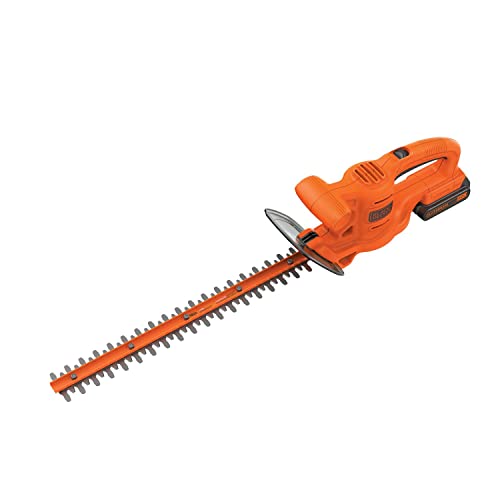 BLACK+DECKER 20V MAX Cordless Hedge Trimmer, Battery & Charger Included (LHT218C1)