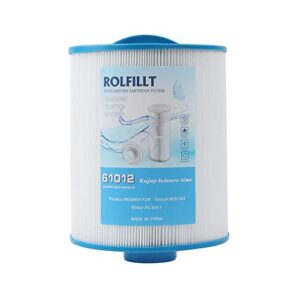 rolfillt 6ch-502 replaces artesian spa filter,compatible with pleatco pas50sv-f2m, filbur fc-0311，pas502sv, pas502sv-m, pas50, master deluxe m60506, excel xls-604 hot tub filter. 1 pack