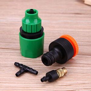Durable 4/7mm Drip Irrigation System Automatic Watering Garden Hose Micro Drip Watering Kits with Adjustable Drippers Strong and Sturdy (Color : Green)