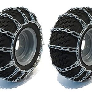 Oregon 67-001 Lawn & Garden Tire Snow Chains With 2-Link Spacing Size 16X650-8 & 15X600-6 Tire Snows