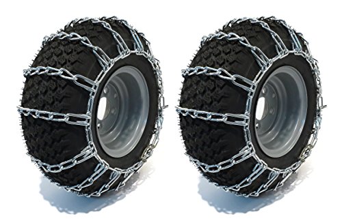 Oregon 67-001 Lawn & Garden Tire Snow Chains With 2-Link Spacing Size 16X650-8 & 15X600-6 Tire Snows