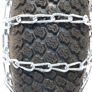 Oregon 67-001 Lawn & Garden Tire Snow Chains With 2-Link Spacing Size 16X650-8 & 15X600-6 Tire Snows