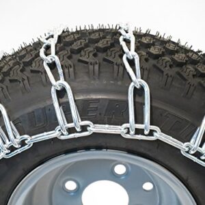 Oregon 67-001 Lawn & Garden Tire Snow Chains With 2-Link Spacing Size 16X650-8 & 15X600-6 Tire Snows