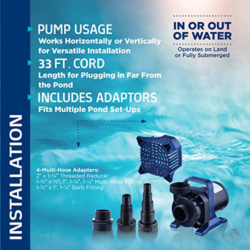 Alpine Corporation 4000 GPH Cyclone Pump for Ponds, Fountains, Waterfalls, and Water Circulation