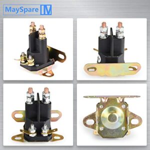 MaySpare 4 Pole Starter Solenoid Replaces Briggs & Stratton 5410K,Cub Cadet, Craftsman, Husqvarna 109946 MTD,Mower AM133094 AM138497