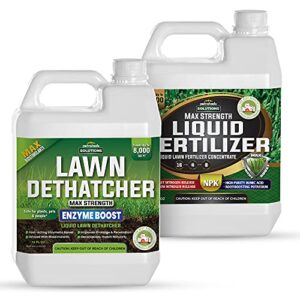 petratools liquid dethatcher (32oz) and liquid 16-4-8 lawn fertilizer (32 oz)