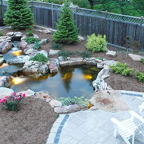 HORV 8 Mil HDPE Pond Liner Pond Skins Rubber Fish Pond Liner for Small Pond, Waterfall and Water Features, Garden Pool Membrane Reinforced Landscaping Flexible Enough, Black