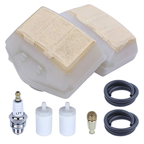 Mtanlo Air Filter Kit Tune Up Kit for Husqvarna 362 365 371 372 372XP Chainsaw with Fuel Filter Oil Line Replacement Parts for 503814502 Garden Power Tools.