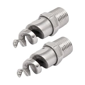 uxcell 1/4bsp male thread 316l stainless steel spiral cone atomized nozzle spray 2pcs