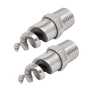 uxcell 1/4BSP Male Thread 316L Stainless Steel Spiral Cone Atomized Nozzle Spray 2pcs