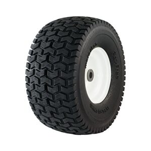 marathon 30426 15×6.50-6″ flat free lawnmower tire on wheel, 3″ hub, 3/4″ bushings