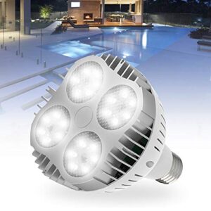 tfcfl led pool light,45w swimming pool light e26 base bulb 6000k daylight white square lights for pool fountains pond spa garden