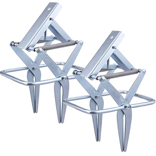 2 Pcs Mole Traps,Galvanized Steel Mole Scissor Trap,Reusable Mole Gopher Traps,Mole Killer,Easy Set Mole Eliminator Trap for Lawns