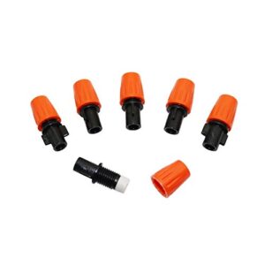 Greenhouse Micro Drip Irrigation 6 Atomizing Spray Nozzles, Spray Cooling Humidifier Nozzle Orange Sprayer Garden Irrigation System Gardening Accessories (Color : Orange)