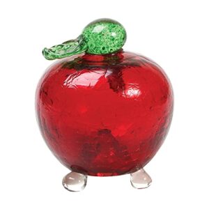 bw brands handmade red crackle glass apple fruit fly trap,4.5″