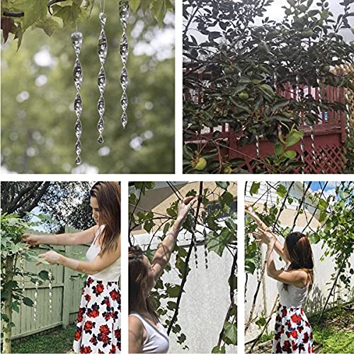 12 Pack Bird Reflective Scare Rods - Bird Scare Devices Ornamental Spiral Deterrent Control Device, Effective Hanging Bird Devices to Keep Birds Away from Your House Window Garden