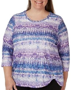 alfred dunner tivoli gardens multicolored polyester top (size 1x)