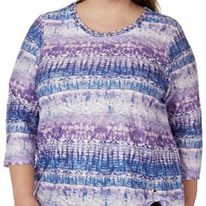 Alfred Dunner Tivoli Gardens Multicolored Polyester Top (Size 1X)