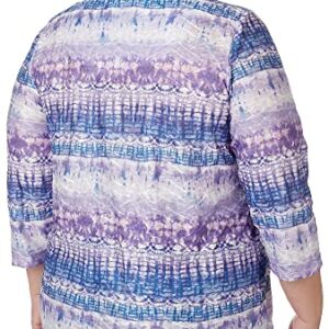 Alfred Dunner Tivoli Gardens Multicolored Polyester Top (Size 1X)