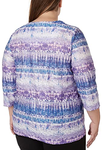 Alfred Dunner Tivoli Gardens Multicolored Polyester Top (Size 1X)