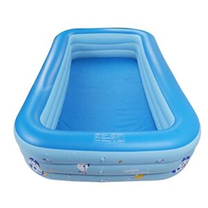 PVC Inflatable Swimming Pool Outdoor Above Ground Family Blow Up Lounge Pool for Summer Backyard, Garden, Water Party