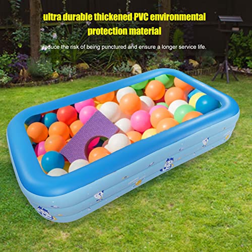 PVC Inflatable Swimming Pool Outdoor Above Ground Family Blow Up Lounge Pool for Summer Backyard, Garden, Water Party