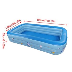 PVC Inflatable Swimming Pool Outdoor Above Ground Family Blow Up Lounge Pool for Summer Backyard, Garden, Water Party