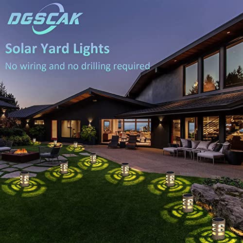 4 Pack Solar Garden Lights Outdoor Waterproof LED, Solar Rock Lights, Solar Yard Lights,Patio Decorative Landscape Lights Christmas Decor,Walkway Solar Lights For Pathway Grassland Backyard Driveway