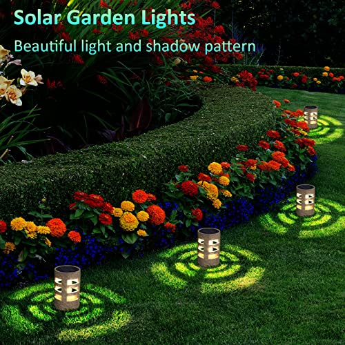 4 Pack Solar Garden Lights Outdoor Waterproof LED, Solar Rock Lights, Solar Yard Lights,Patio Decorative Landscape Lights Christmas Decor,Walkway Solar Lights For Pathway Grassland Backyard Driveway