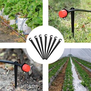 240 Pieces Irrigation Drip Support Stakes Tubing Hose Holder 1/4 Inch Tubing Support Holder for Vegetable Gardens Flower Beds Supplies