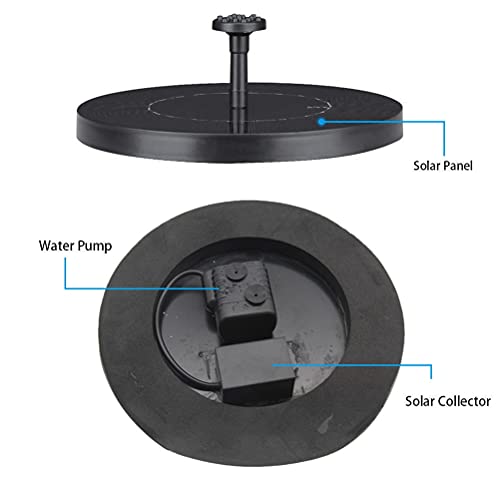 n/a Floating Solar Fountain Garden Water Fountain Pool Pond Decoration Solar Panel Powered Fountain Water Pump Garden Decoration (Size : 13cm)