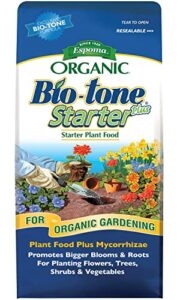 espoma organic bio-tone starter plus 4-3-3 natural & organic starter plant food with both endo & ecto mycorrhizae; 4 lb. bag; the ultimate starter plant food
