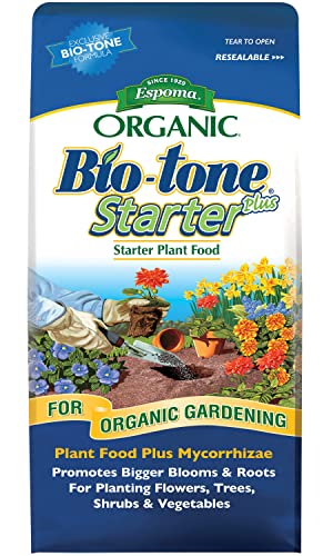 Espoma Organic Bio-Tone Starter Plus 4-3-3 Natural & Organic Starter Plant Food with Both Endo & Ecto Mycorrhizae; 4 lb. Bag; The Ultimate Starter Plant Food