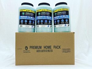green earth fast acting premium ice melt lawn and garden friendly “premium home pack” | 3 pack