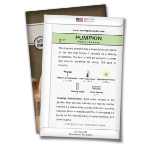 Sow Right Seeds - Winter Luxury Pumpkin Seeds for Planting - Non-GMO Heirloom Packet with Instructions to Plant & Grow an Outdoor Home Vegetable Garden - Vigorous Productive - Wonderful Gardening Gift