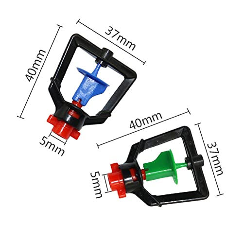 VIEUE Garden Drip Irrigation System Accessories 360-degree Multi-Nozzle Nozzles for Vertical Spraying in Agricultural Greenhouses, 1 Piece of Suspension Nozzle Water Mister (Color : Green)