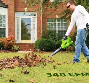 Greenworks 40V (185 MPH / 340 CFM) Brushless Cordless Blower / Vacuum, 4.0Ah Battery and Charger Included