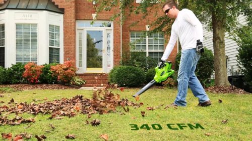 Greenworks 40V (185 MPH / 340 CFM) Brushless Cordless Blower / Vacuum, 4.0Ah Battery and Charger Included