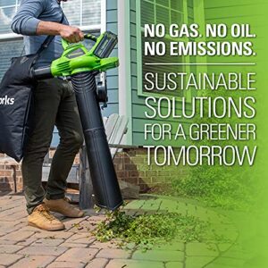 Greenworks 40V (185 MPH / 340 CFM) Brushless Cordless Blower / Vacuum, 4.0Ah Battery and Charger Included