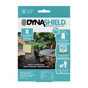 dynatrap ds1000r8sr dynashield repellent refill pads-8 pack, 8, white
