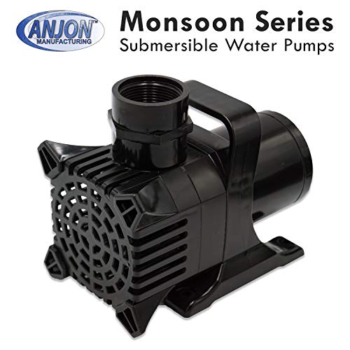 Anjon Manufacturing Monsoon Series 1200 GPH Submersible Pond and Water Garden Pump - MS-1200