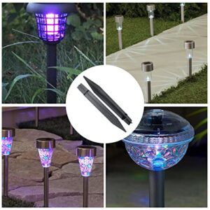 Cionyce 8PCS Torch Stake Normal Size Pathway Light Stake Plastic Path Light Replacement ABS Plastic Stake Solar Stake for Garden,Pathway Lamps