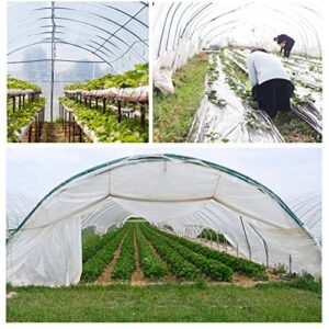 Greenhouse Plastic Film, Clear Green House Sheeting Cover Resistant Film Hoop Transparent Supply Keep Warm for Cold Frost Protector Plant Vegetables Agriculture Garden Horticulture Farms 6.6 x 26.2 FT