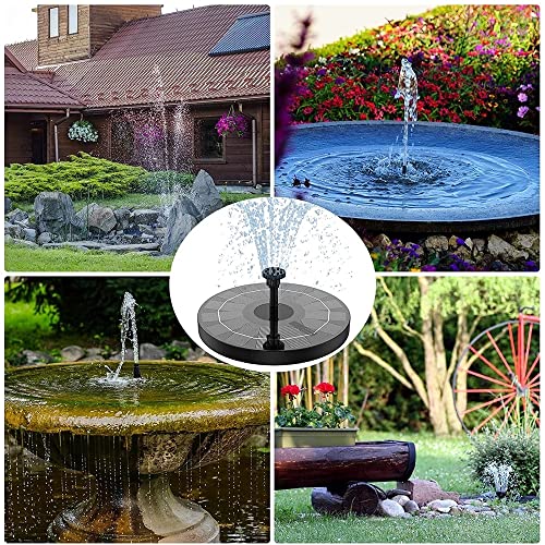 n/a Mini Solar Water Fountain Pool Waterfall Fountain Garden Decoration Outdoor Bird Bath Solar Floating Water Courtyard (Color : A, Size : 13cm)