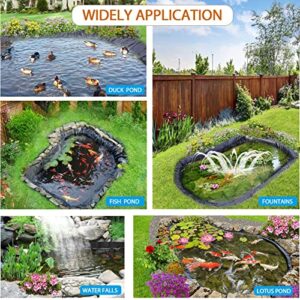 Toriexon LDPE Pond Liner 15X20FT, 20 Mils Thickness Pond Lining for Fish Pond, Fountain, Koi Pond Liner, Waterfall and etc.