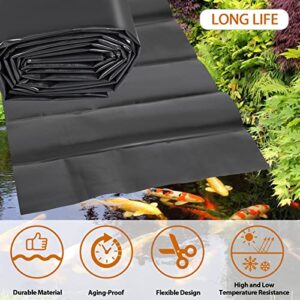 Toriexon LDPE Pond Liner 15X20FT, 20 Mils Thickness Pond Lining for Fish Pond, Fountain, Koi Pond Liner, Waterfall and etc.