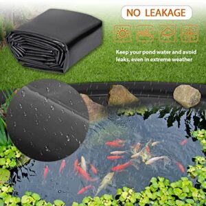 Toriexon LDPE Pond Liner 15X20FT, 20 Mils Thickness Pond Lining for Fish Pond, Fountain, Koi Pond Liner, Waterfall and etc.