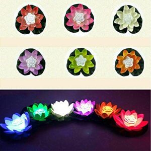 Jkapagzy 1 pcs Lamp LED Floating Flower Lamps Lamps On Water Swimming Pool Garden Decoration Decoration Fountain Light Water