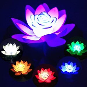 Jkapagzy 1 pcs Lamp LED Floating Flower Lamps Lamps On Water Swimming Pool Garden Decoration Decoration Fountain Light Water