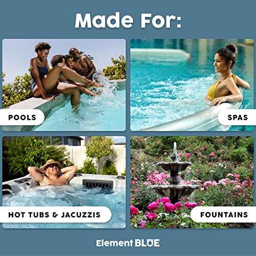 Element Blue - Pool and Spa Clarifier - Clears and Prevents Cloudy Water - for Fountains, Pools, Hot Tubs, and Spas - Fast-Acting Water Clarifier - 32 OZ